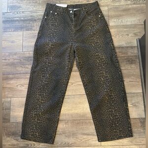 Leopard jeans size Large( size 10)